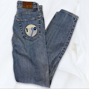 Brigette Skinny Patch Pocket Blue Jeans (0/25) Lucky Brand